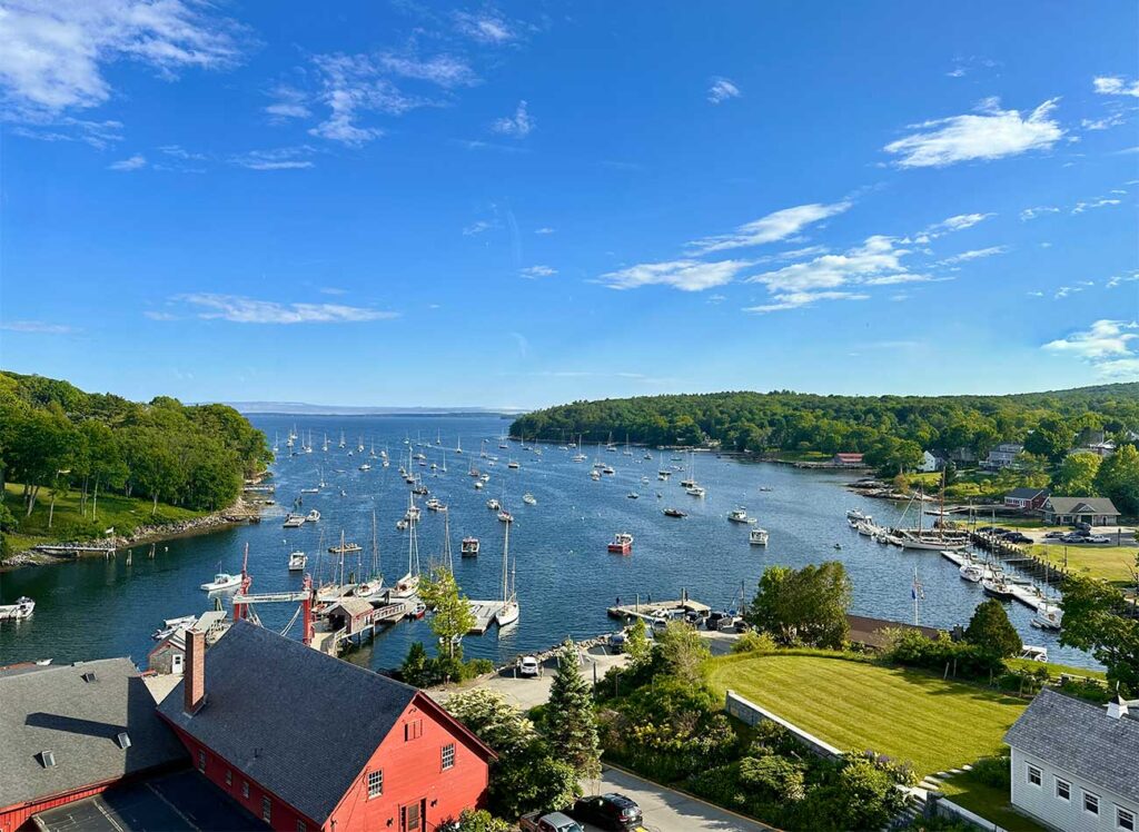 Rockport Marine and a view of Rockport Harbor, Maine