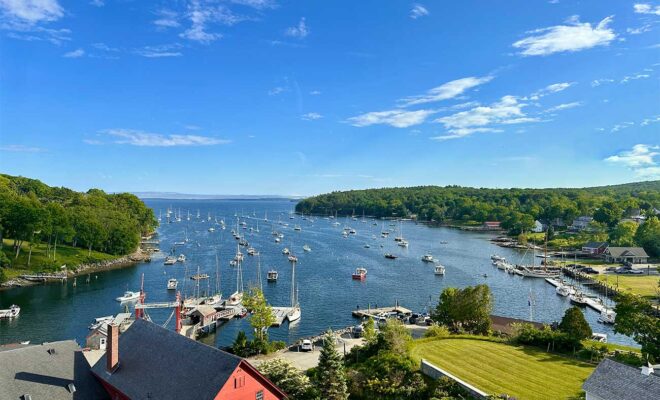 Rockport Marine and a view of Rockport Harbor, Maine
