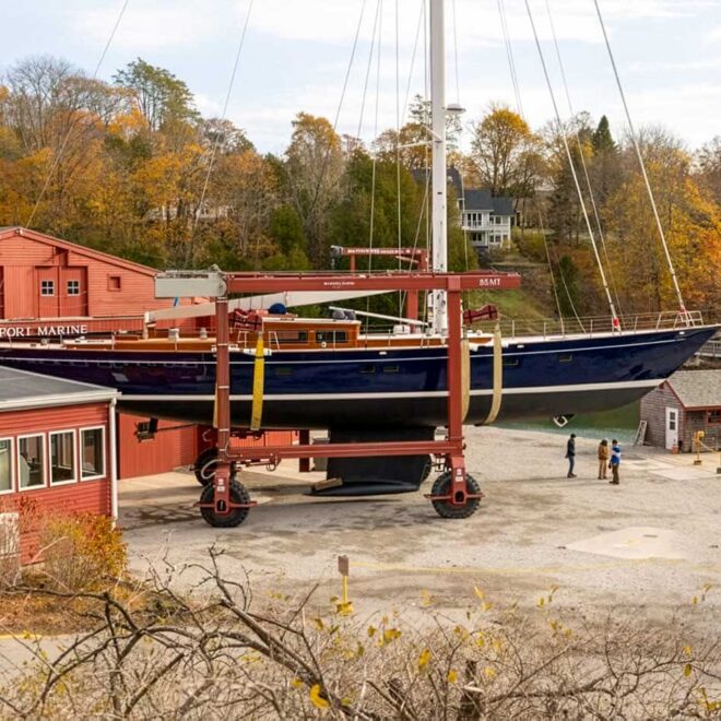 Launch of Ouzel at Rockport Marine