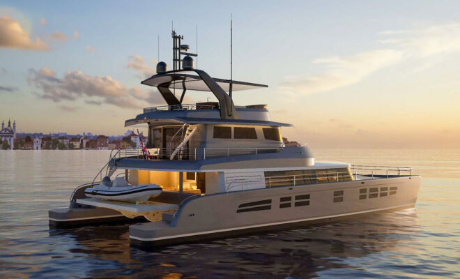Power Catamaran Concept. Stephens Waring Design