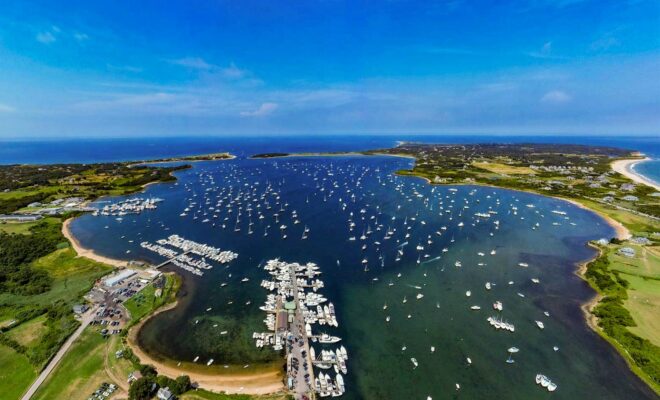 New Harbor Great Salt Pond Block Island Aerial