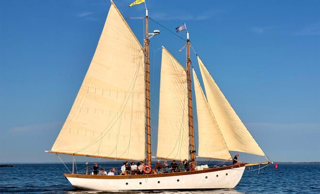 Schooner Olad sailing on Penobscot Bay. Photo Jamie Bloomquist