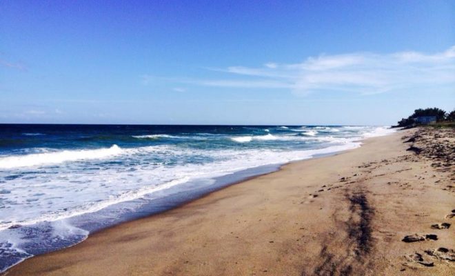 The magnificent beach on Jupiter island.