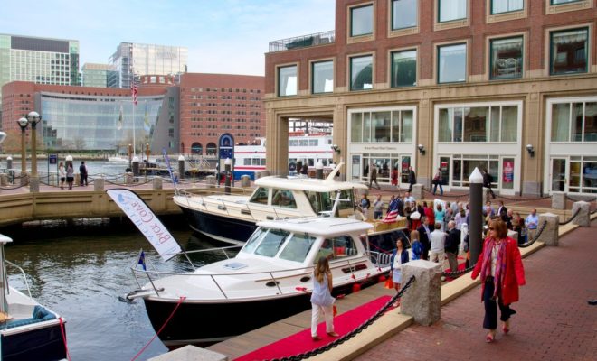 A lovely spring afternoon at Rowes Wharf was the perfect setting to honor the 3000th Sabre Yacht.