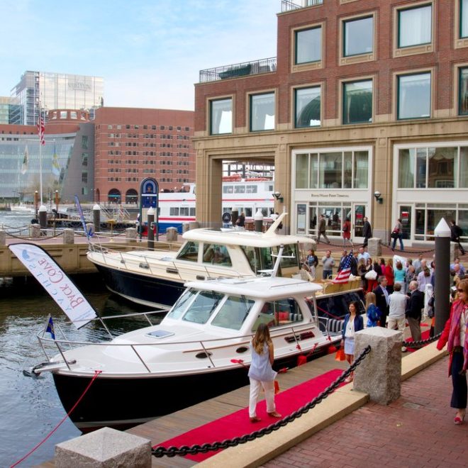 A lovely spring afternoon at Rowes Wharf was the perfect setting to honor the 3000th Sabre Yacht.