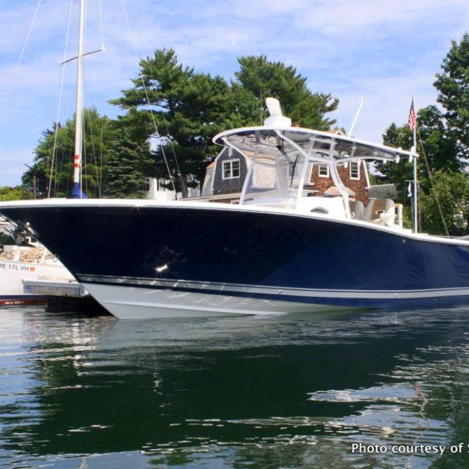 Hull No. 1 of the new Southport 33 FE has begun its debut tour, beginning at Navtronics Marine in Kittery, Maine.