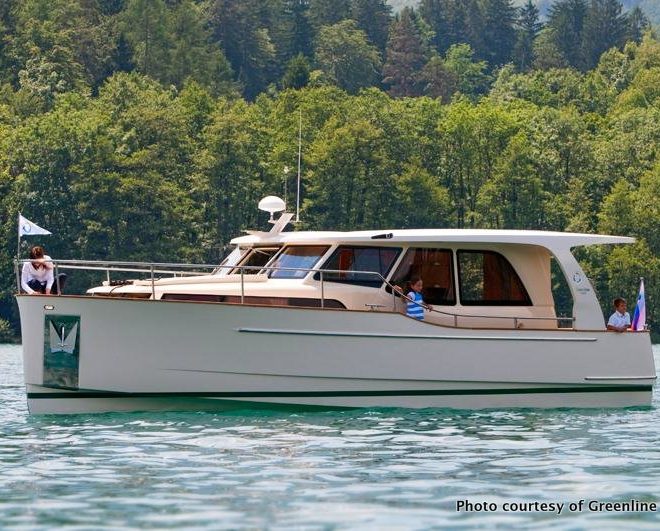 Greenline Yachts, combining luxury with green technology, have been attracting attention. See one at the MBH&H Show in August.