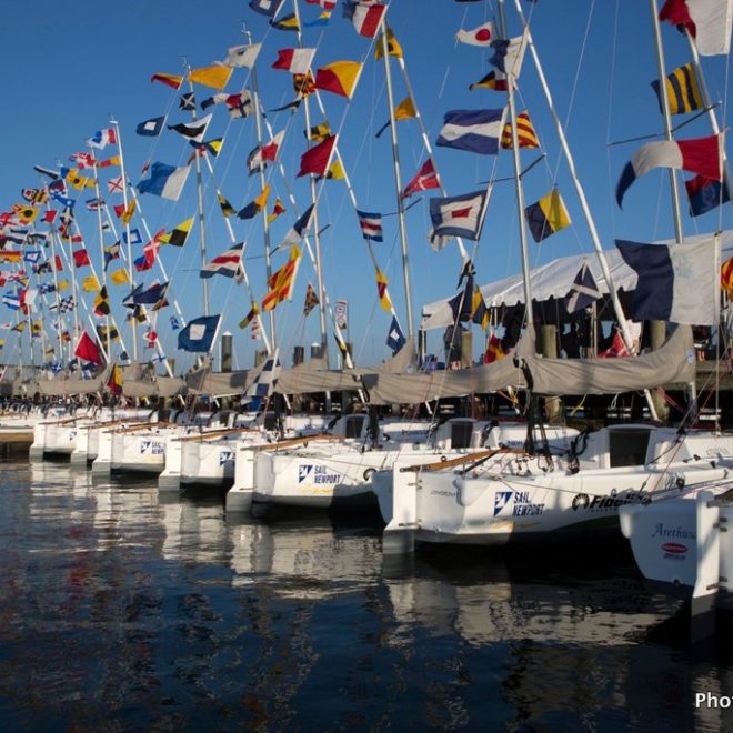 The new fleet of J-22s at our sailing center at Fort Adams.