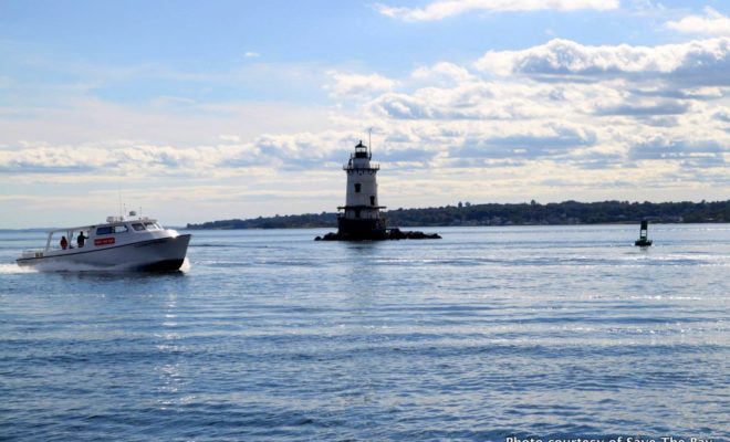 The M/V ELIZABETH MORRIS will become a familiar sight in Narragansett Bay, including here, at Conimicut Light.