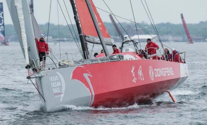 The multinational crew aboard Dongfeng has proven to be a fierce competitor, even after losing their mast on Leg 5.