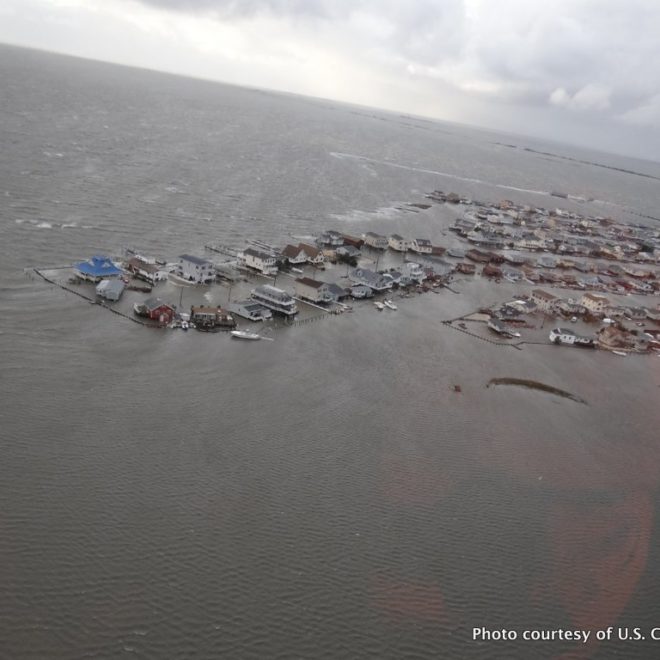 Homes are flooded in Tuckerton, NJ, on October 30 after Hurricane Sandy made landfall on the Jersey Shore the previous day.