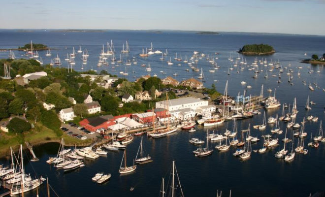 The location of the new Lyman-Morse at Wayfarer Marine facility in Camden is one of the most striking on the Maine coast.