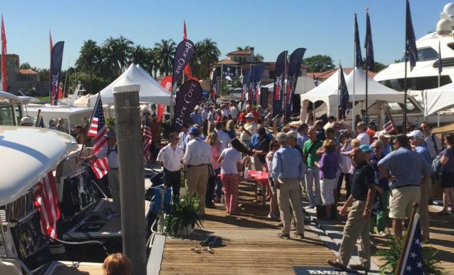 Sabre Yachts & Back Cove Yachts drew a crowd at the Yacht & Brokerage ShowThe Miami Boat Show at the convention center