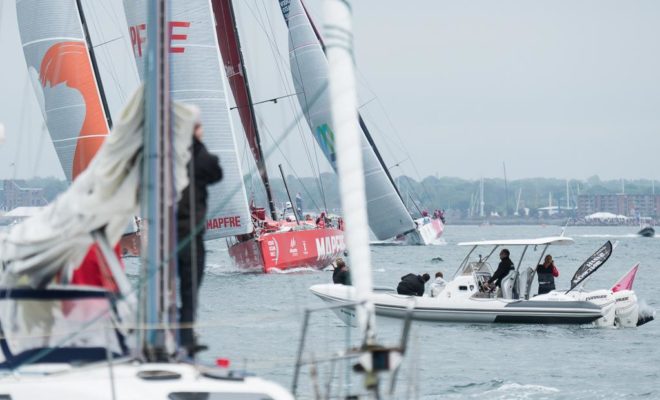 The Newport stopover afforded pleasure-boaters the chance to witness Grand Prix yacht racing up-close and personal.