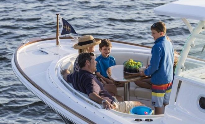 Hunt Yachts has been careful to design a boat that the whole family will enjoy.