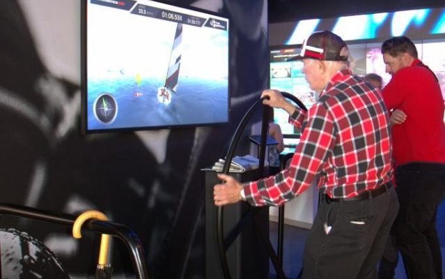 Interactive displays let you try your hand at steering a Volvo Ocean 65.