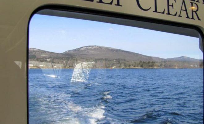 You might be lulled into thinking you're aboard a yacht, but required signage reminds you that this is a commercial boat.