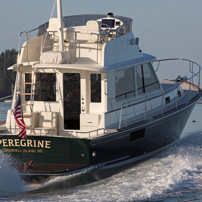Lyman-Morse's new Monhegan 42 is offered in two drives - jet or standard drive system.