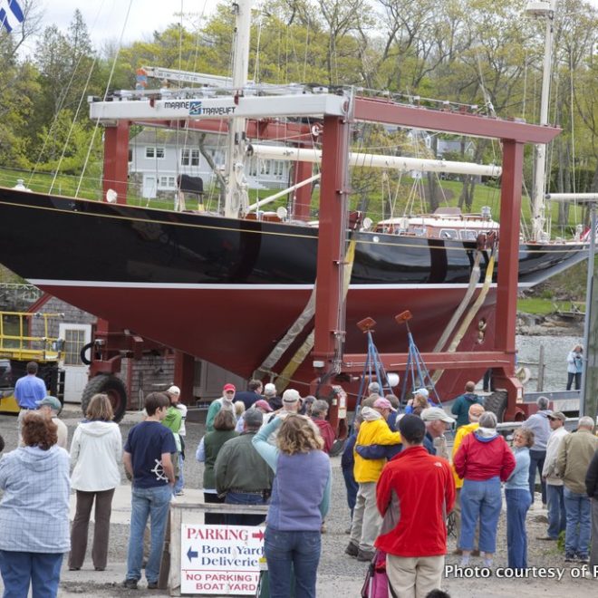 Bolero, a classic yawl recently restored at Rockport Marine, is featured in the program for the Antigua Classic Yacht Regatta.