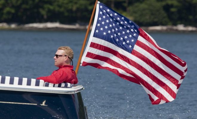 Kevin Burns, vice president for design and product development at Sabre and Back Cove Yachts, "in the field."