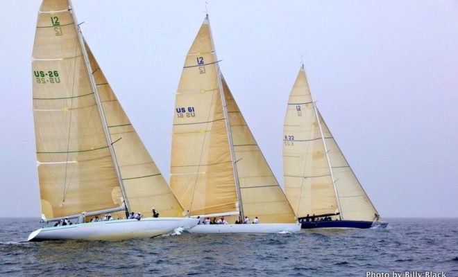 The 2011 12 Metre North American Championships fleet racing in Newport.