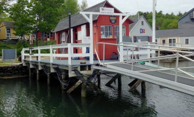 Robinhood Marine Center, like many marinas in Maine, is a peaceful spot to relax after a day on the water.