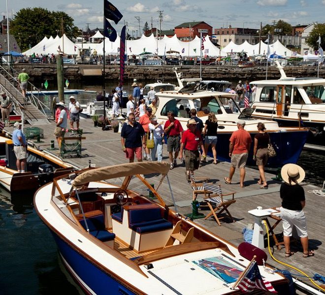 On the docks at the 2010 Maine Boats, Homes & Harbors Show. Photo by Jeff Scher