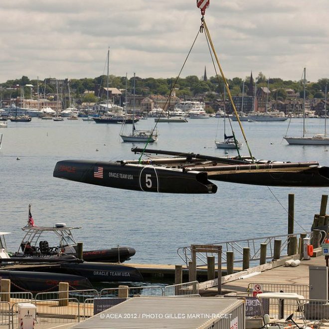 The AC45 catamarans and their crews have arrived in Newport. This will be a show not to miss!