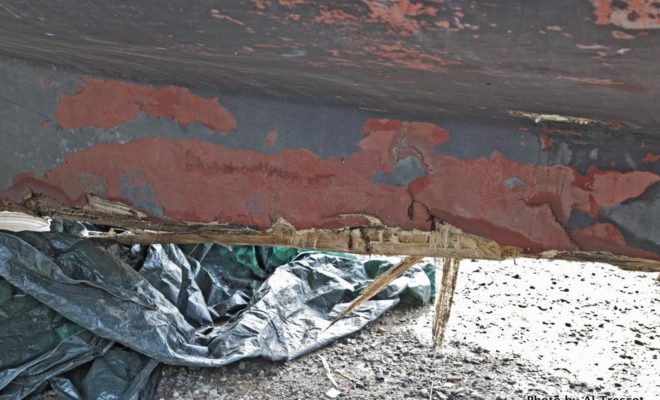 The keel had sustained the most damage, and would need to be cut away.