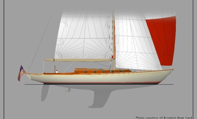 Brooklin Boat Yard is beginning construction of a 49' racing/cruising sailboat.