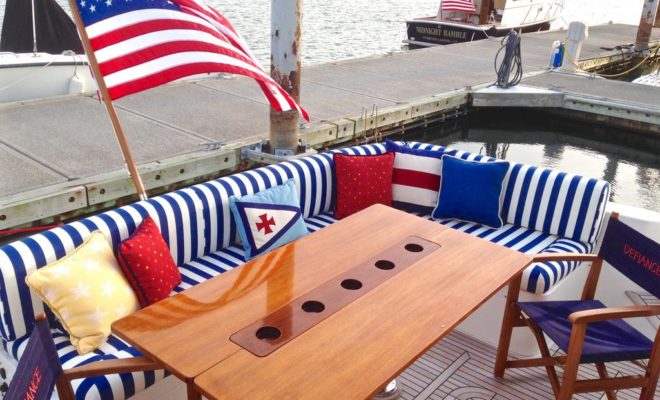 Whether at the dock, on the mooring, or underway, this is now a place to enjoy relaxing onboard.