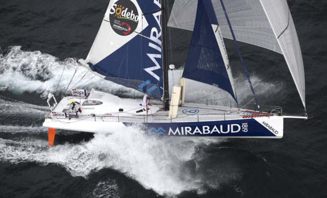 Great America IV (ex Mirabaud), Rich WIlson's contender for the 2016 Vendee Globe. Photo by Thierry Martinez.
