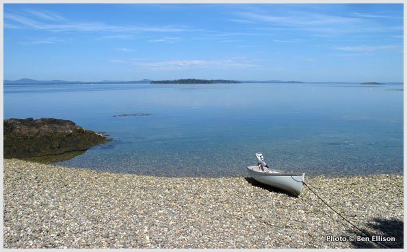 Great Spruce Island, with Islesboro in the distance.