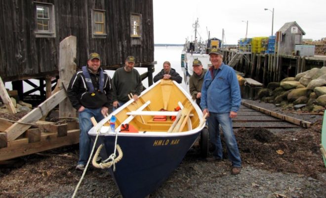 Our proud crew during a recent dory launch.