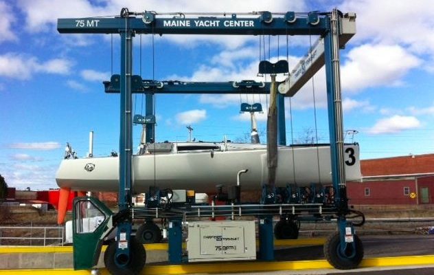 An early April launch of the first Class 40 at Maine Yacht Center signals the start of the sailing season.