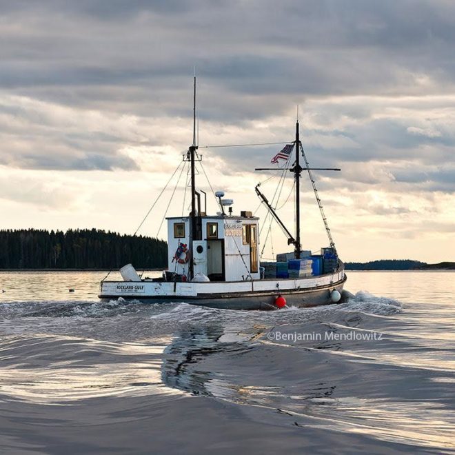 ROCKLAND GULF, a wooden vessel still actively working the waters of Penobscot Bay, Maine.