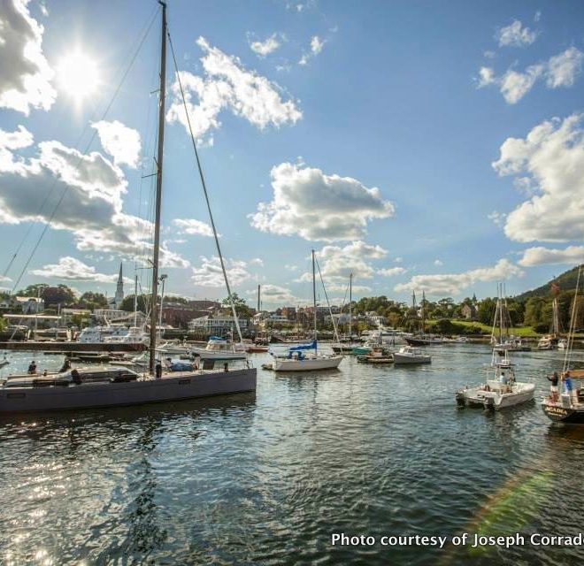 PREVAIL returns to Camden after a day of racing in the 2013 Penobscot Bay Rendezvous.