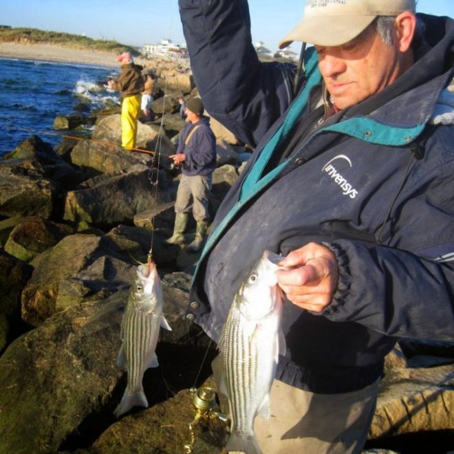 Jigs and teasers will often lead to double headers. The action should begin in mid April.