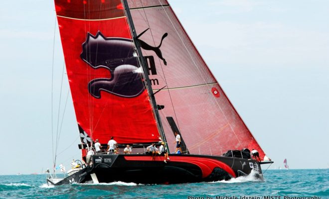 IL MOSTRO, skippered by Newport's Kenny Read, competes in the Race to Mackinac.