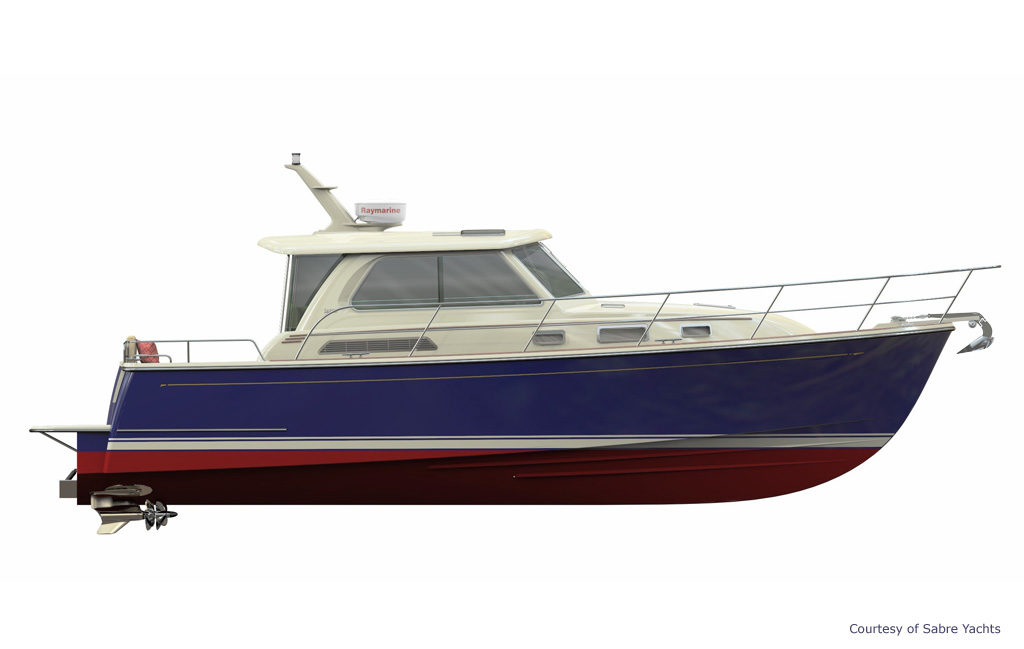 The first of the new Sabre 38 Salon Express motor yachts is nearing its June 2012 launch date.