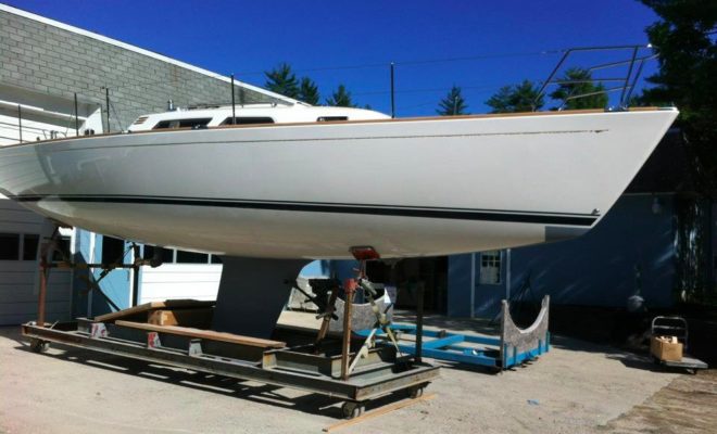 A beautiful Sabre Spirit, ready to do what she does best out on the water and in the wind.