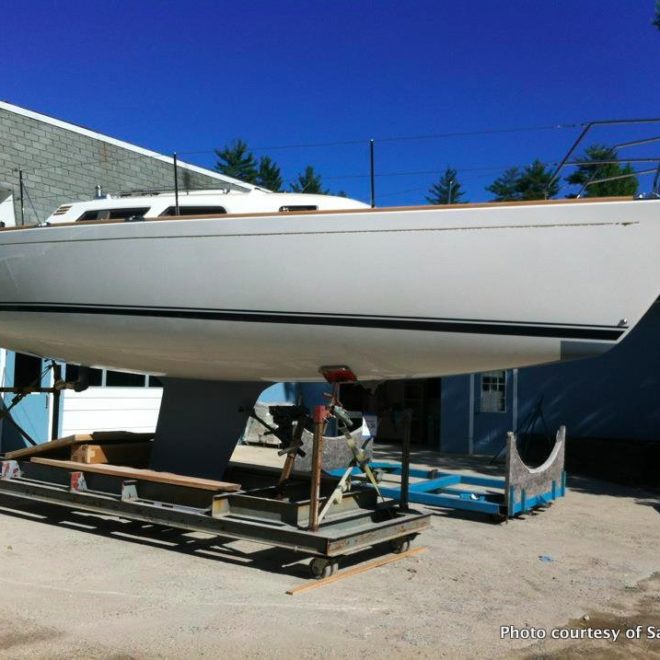 A beautiful Sabre Spirit, ready to do what she does best out on the water and in the wind.