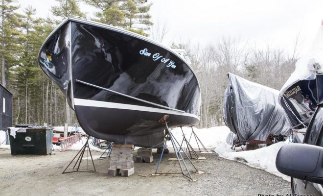Bruce Farrin's team was able to repair the lobsterboat for a fraction of the cost of a new build.