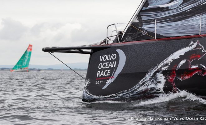 Mar Mostro, at right, was skippered by Newport's Ken Read in the last edition of the Volvo Ocean Race.