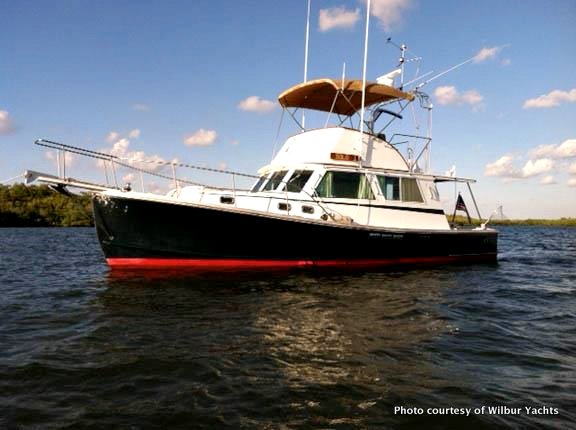 A classic Wilbur yacht enjoying an afternoon on the ICW.