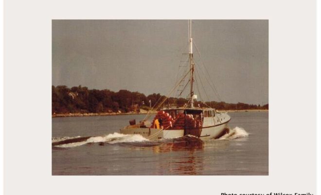 A previous life: Headed into Wickford Harbor, loaded with mussels for Fulton Fish Market in New York.