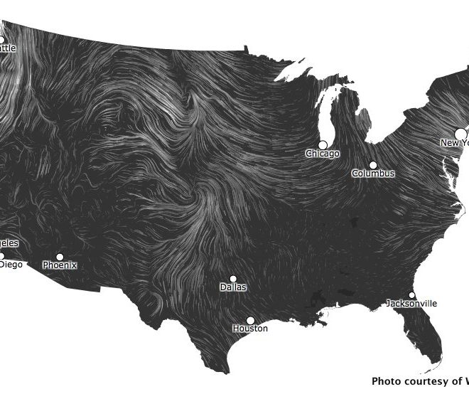 Wind Map, a slick new online tool to see wind patterns nationwide.