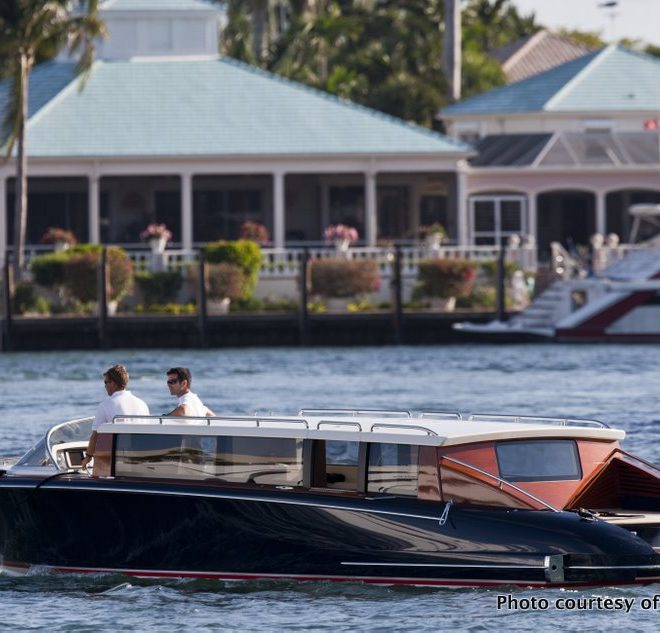 If desired, the crew can be kept away from the passengers, in either a steering station forward or another section aft.