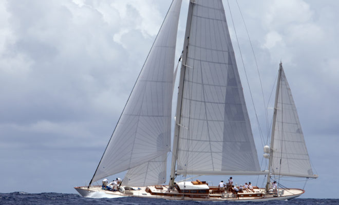 BEQUIA, designed by Stephens Waring Yacht Design, has been dominating at a superycht regatta in the Med.