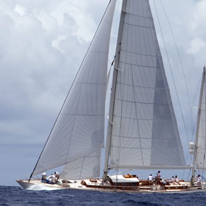 BEQUIA, designed by Stephens Waring Yacht Design, has been dominating at a superycht regatta in the Med.